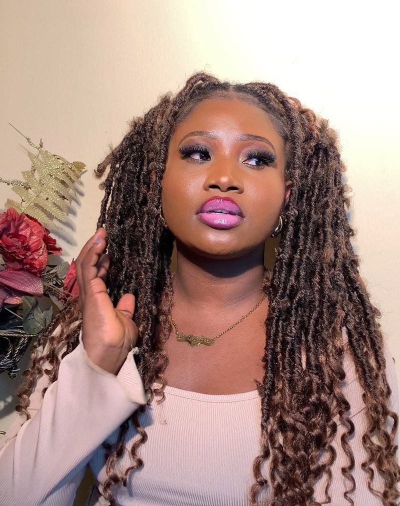 Butterfly Locs With Curly Ends