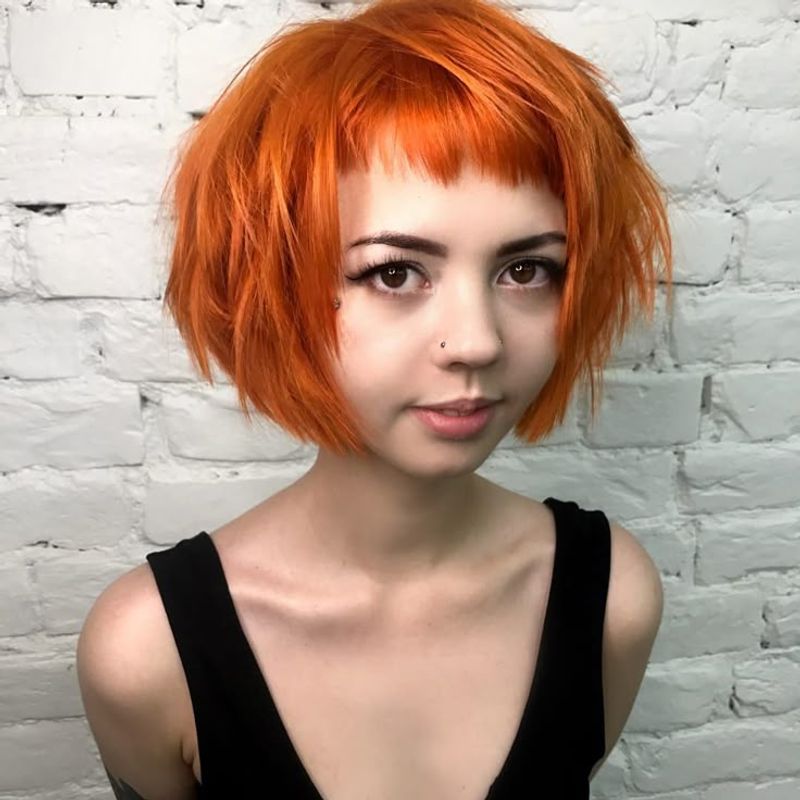 Sunset Orange Bob
