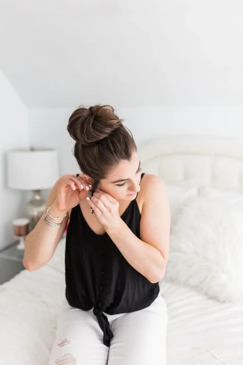 Top Knot with Scarf Detail