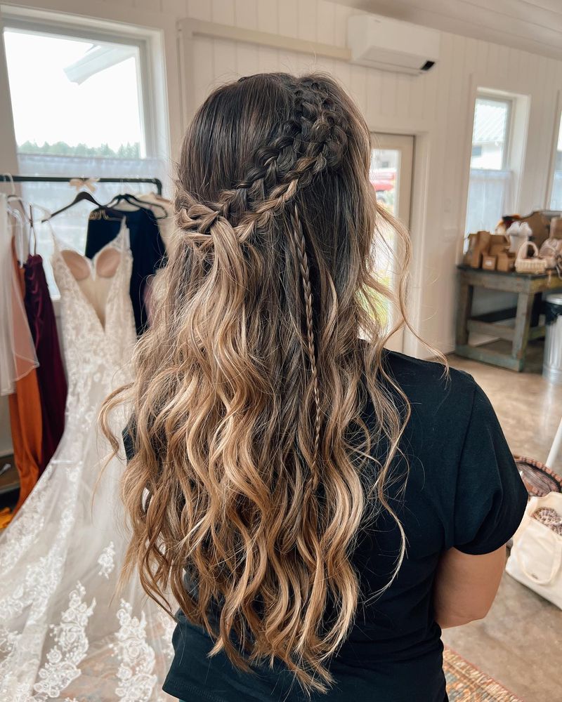Braided Boho Half Updo