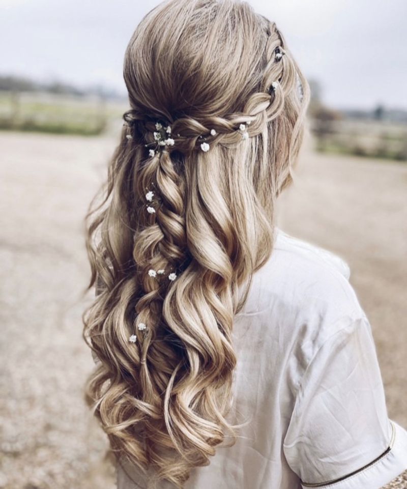 Fishtail Accent Half Updo