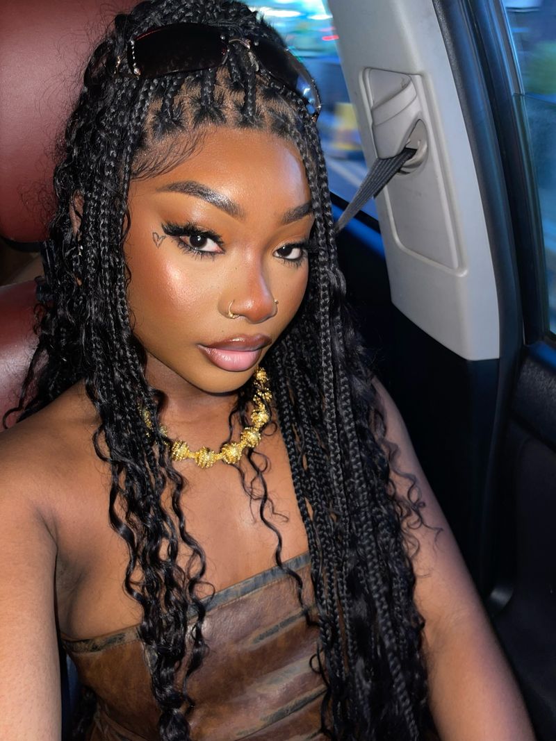 Side-Swept Micro Braids
