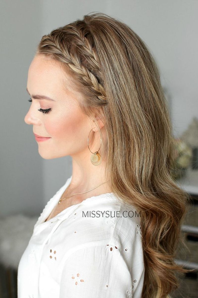 Braided Headband Half Updo