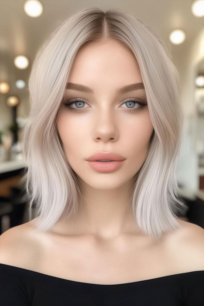 Blunt Lob with Center Part