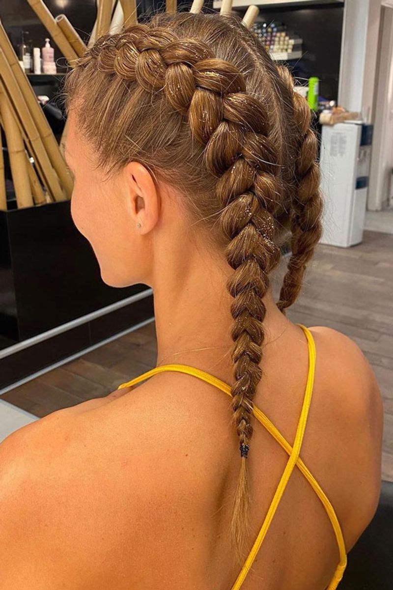 Trenzas holandesas dobles
