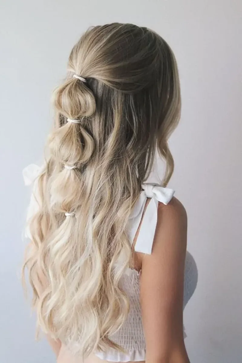 Bubble Half Ponytail