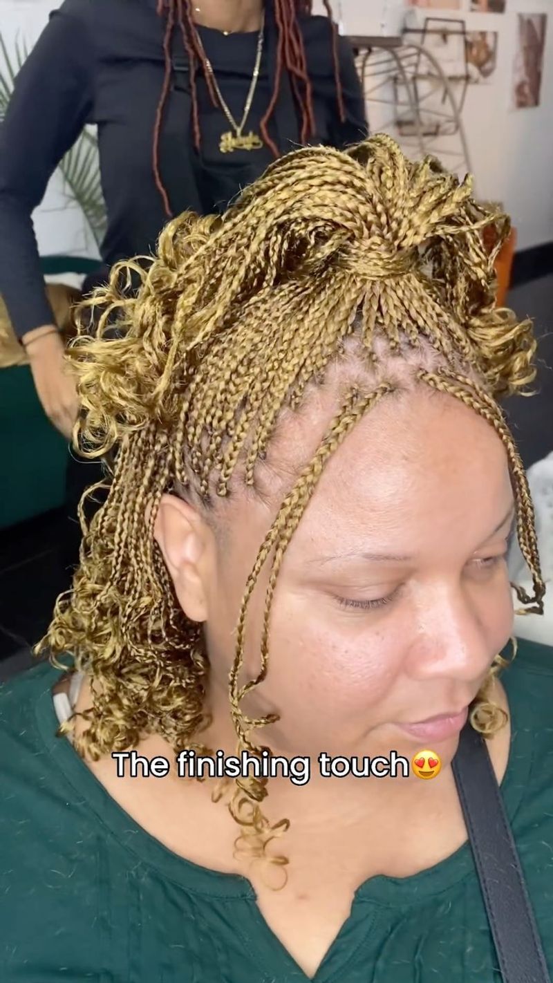Microbraids With Subtle Highlights