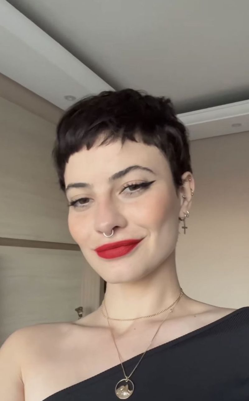 Buzz Cut with Micro Fringe