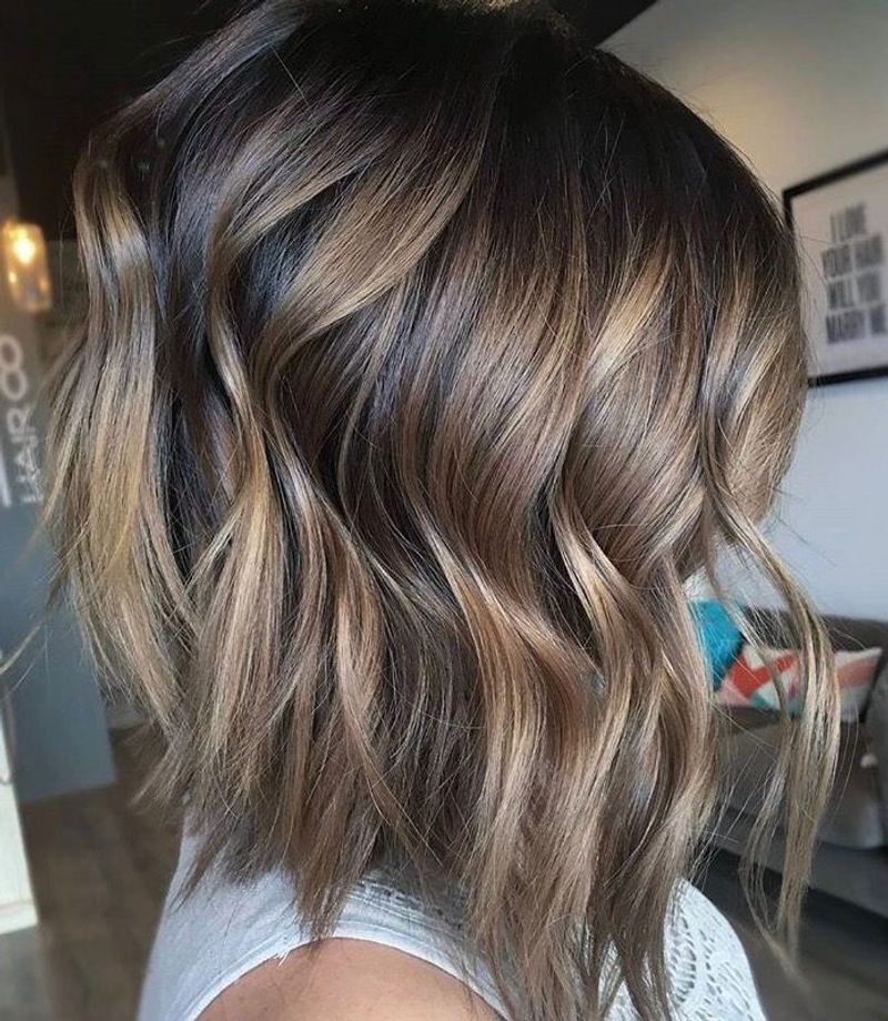 Balayage Choppy Lob