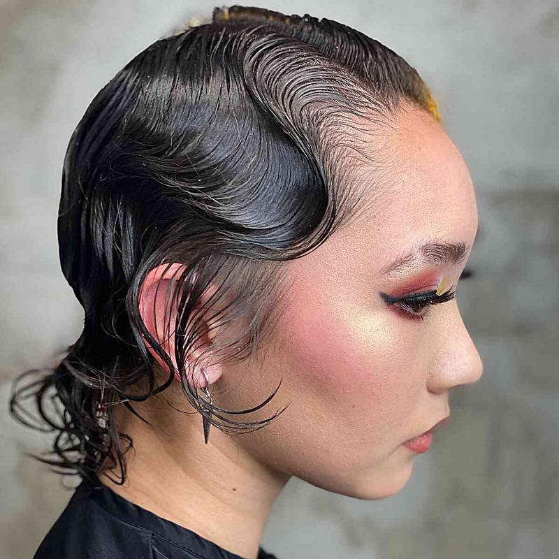 Wet-Look Styling