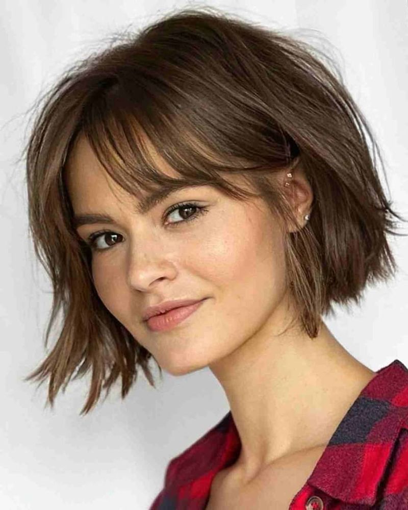 Layered Bob with Side Bangs