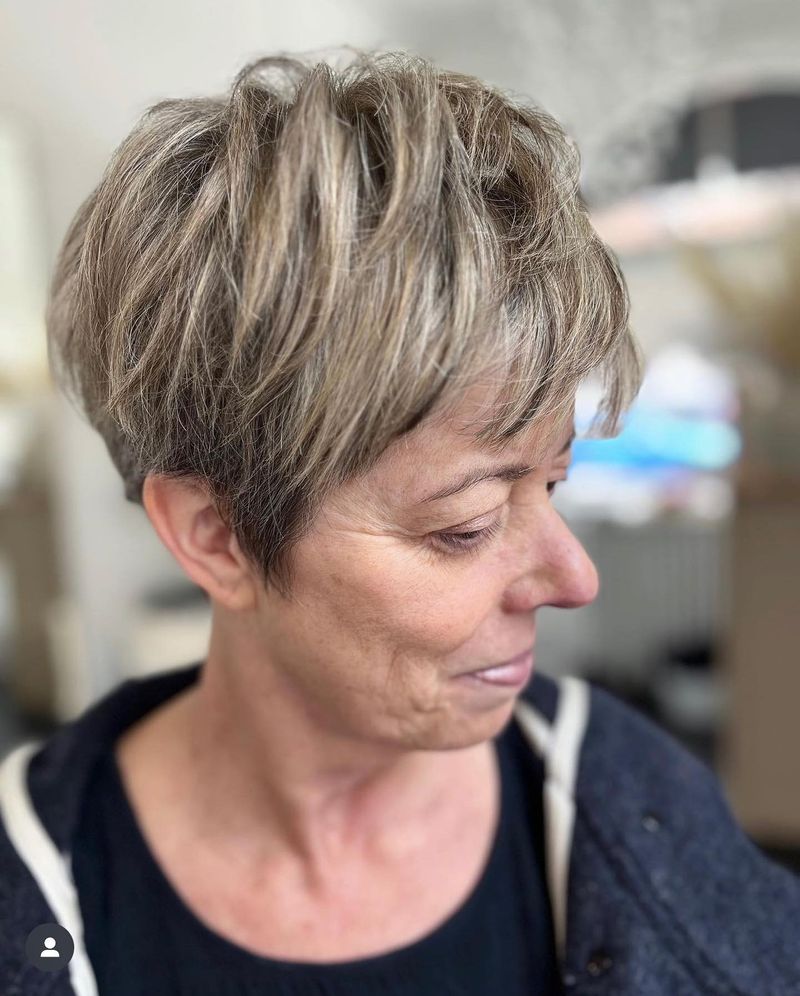 Tousled Pixie with Length