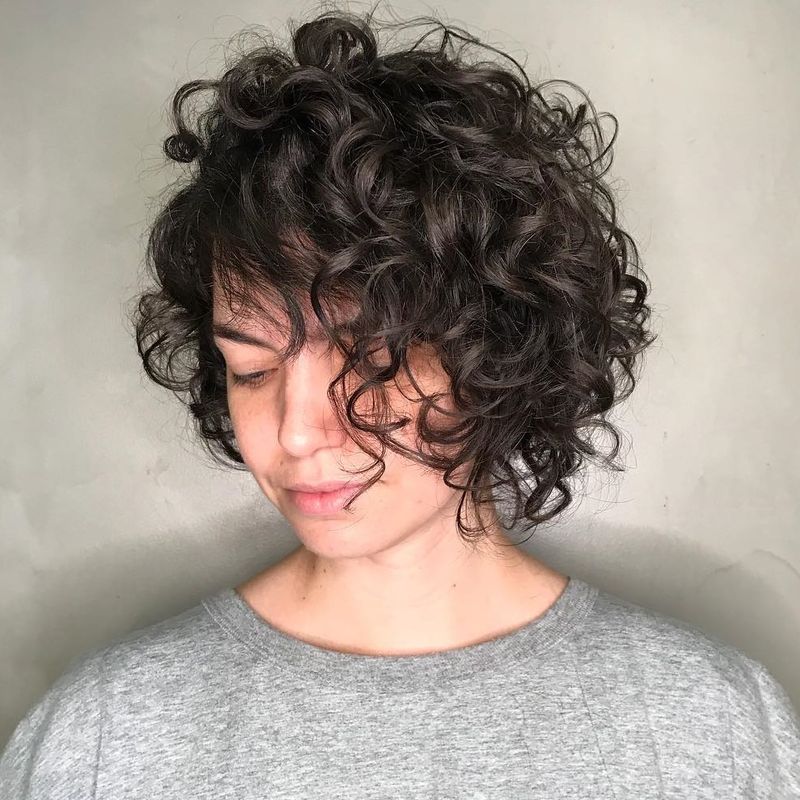 Tapered Curly Bob