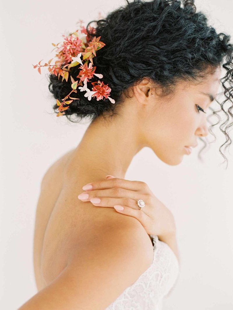 Twisted Updo With Flowers