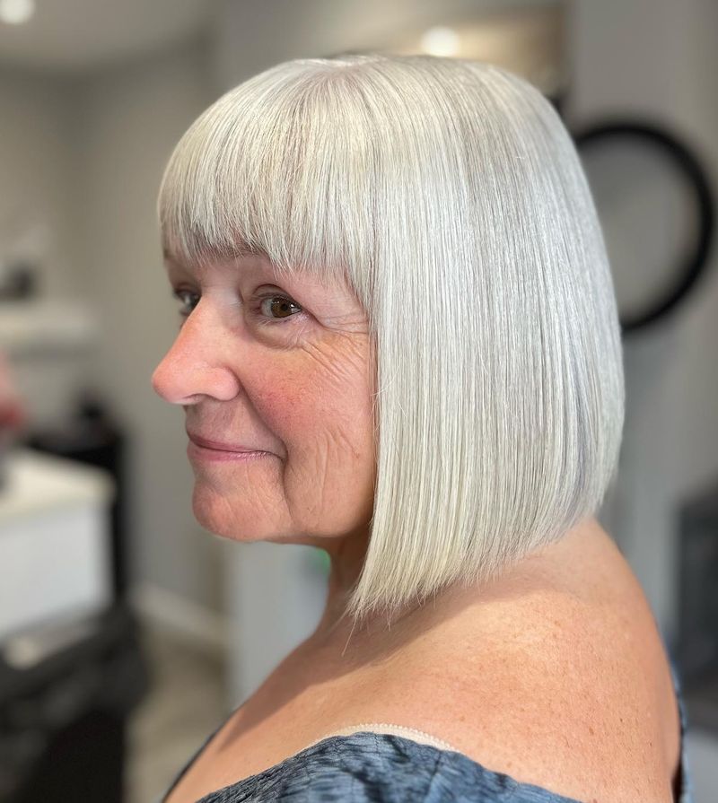 Blended Gray Precision Bob