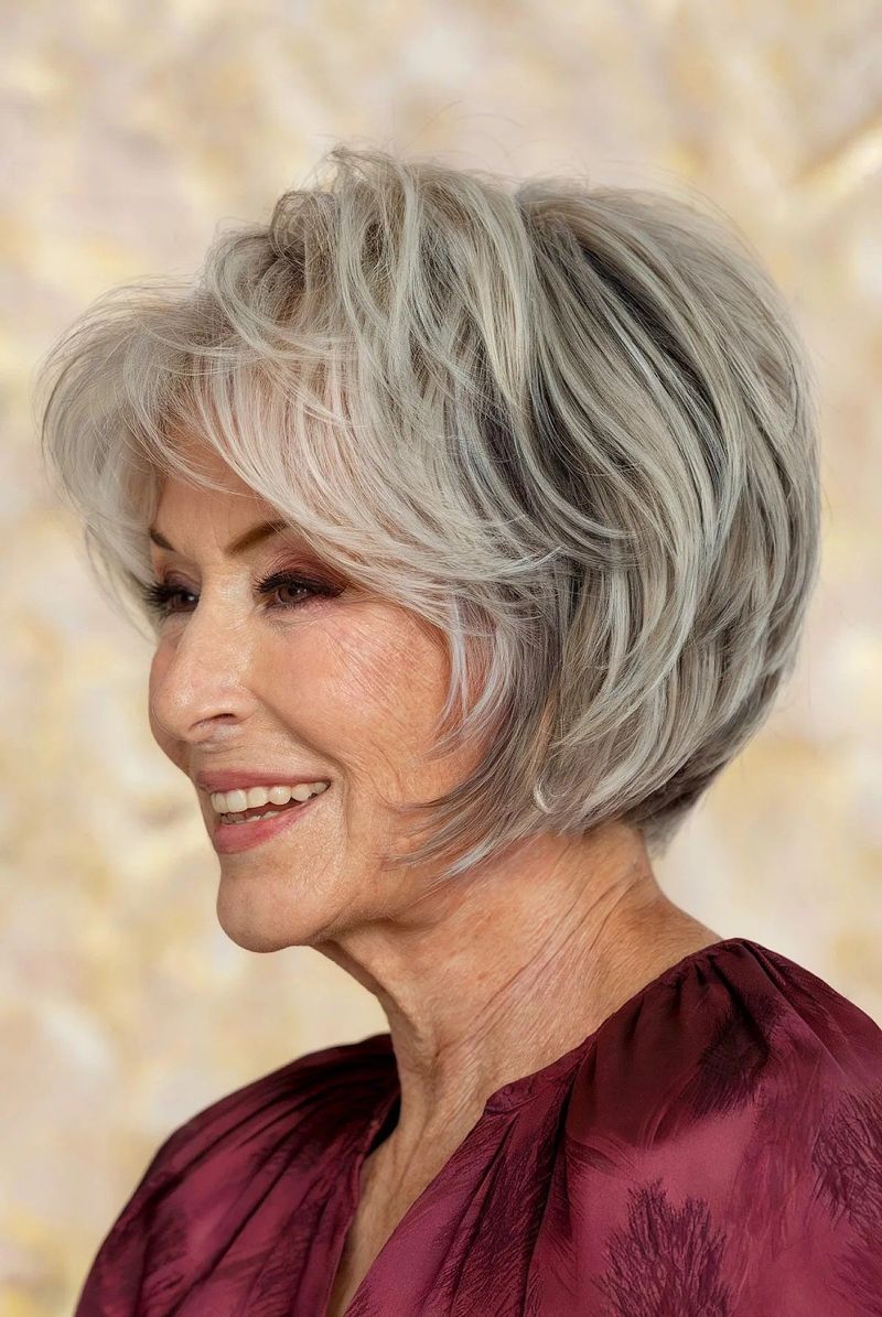 Gray Feathered Layers