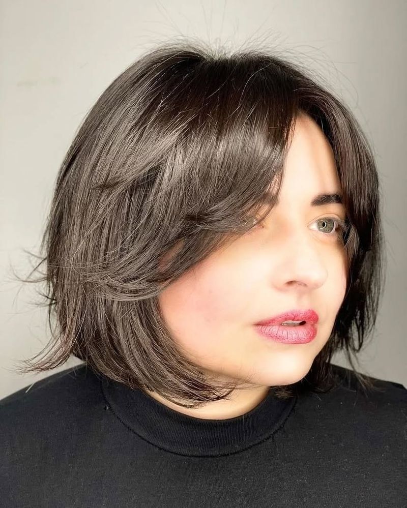 Bouncy Butterfly Bob with Curtain Fringe