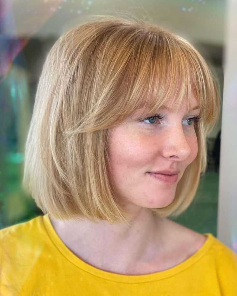 Layered Bob with Arched Bangs