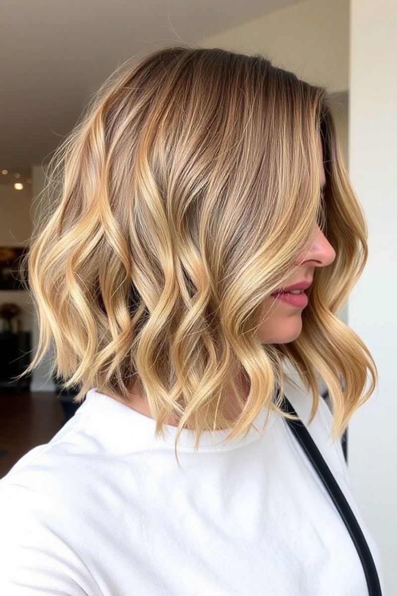 Wavy Collarbone Bob for Pear-Shaped Faces