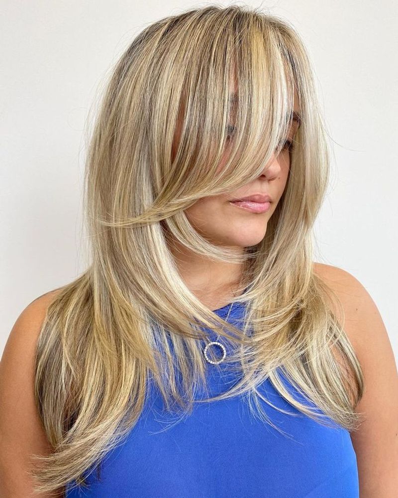 Long Blended Layers with Side Sweep