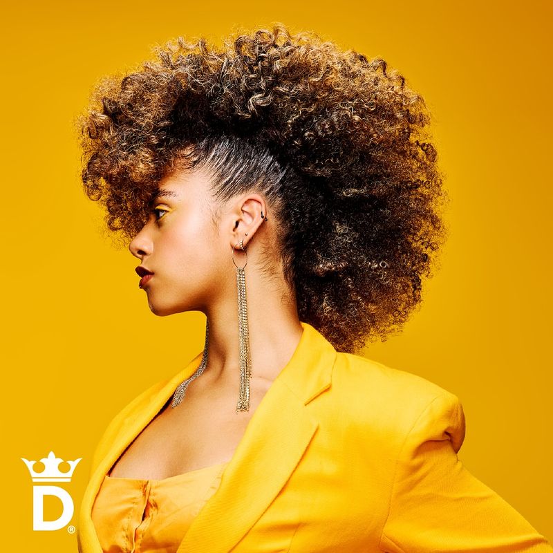 Curly Faux Hawk with Color Melt