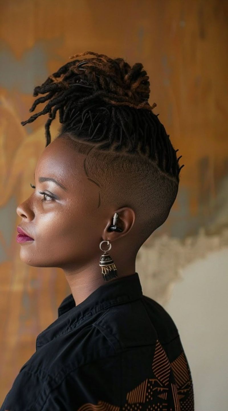 Loc Bun with Undercut