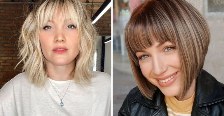 14 Trendy Angled Bobs With Bangs That Always Work (And 5 That Stylists Keep Recommending)