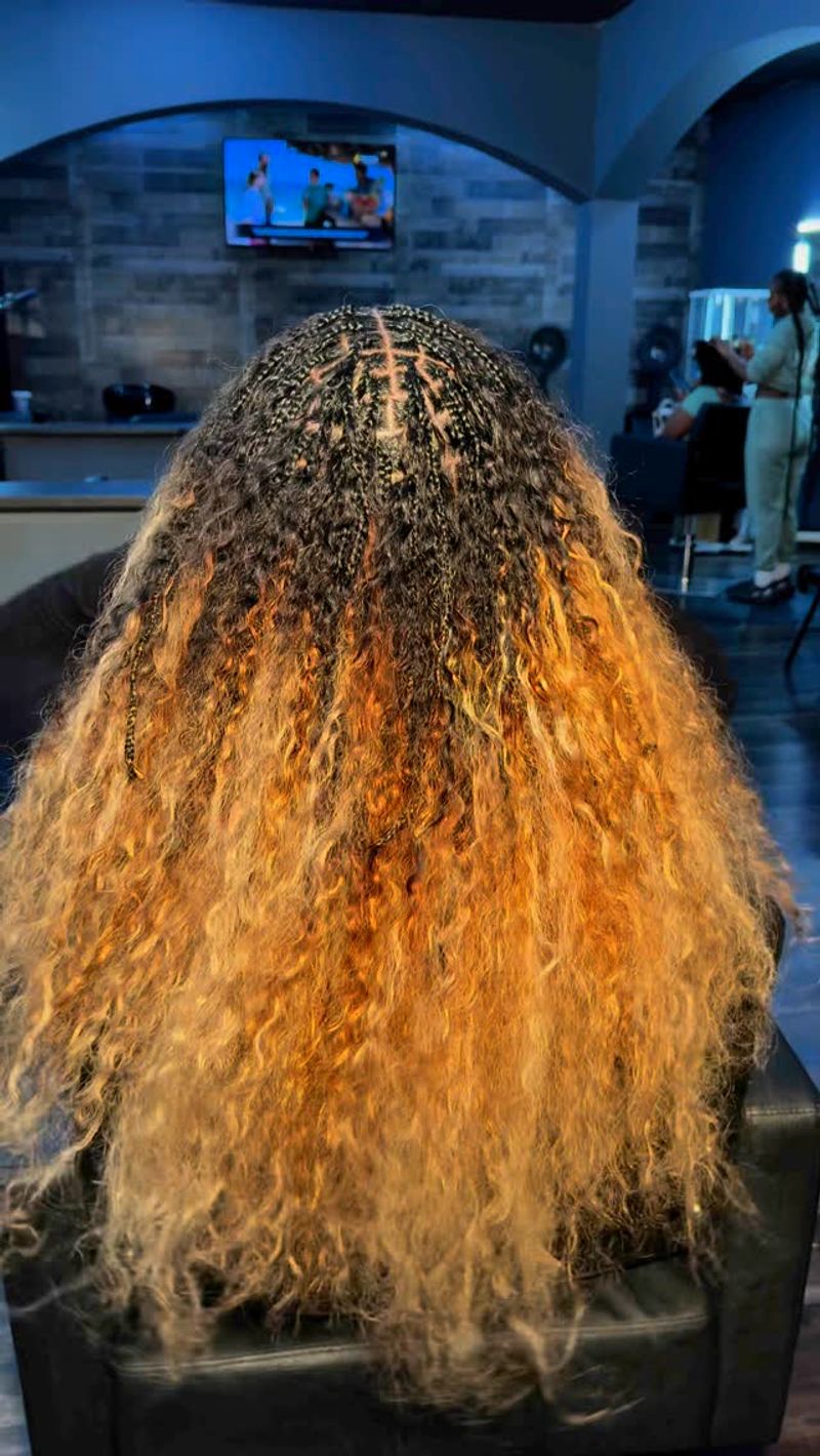 Ombré Waterfall Box Braids