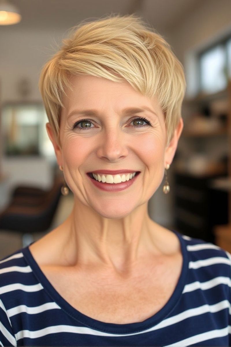 Layered Pixie with Side-Swept Bangs