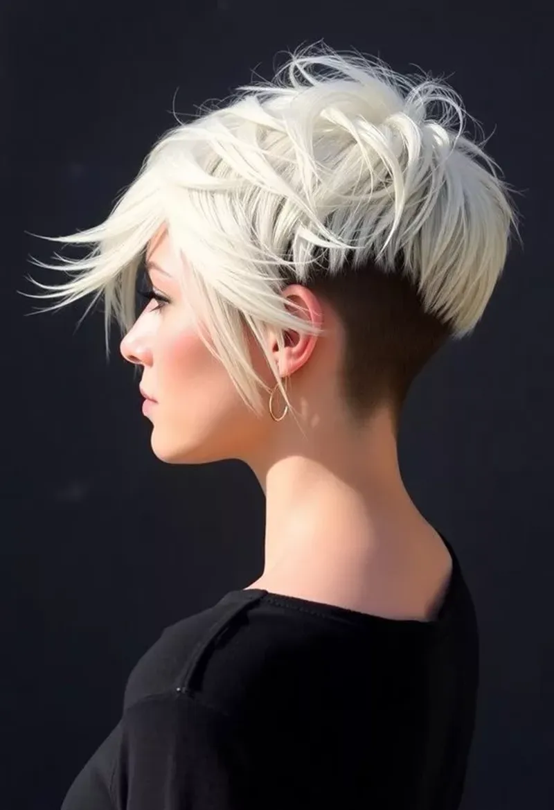 Dramatic Side-Swept Pixie