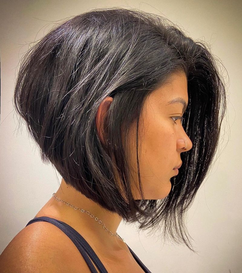 Classic A-Line Bob with Stacked Layers