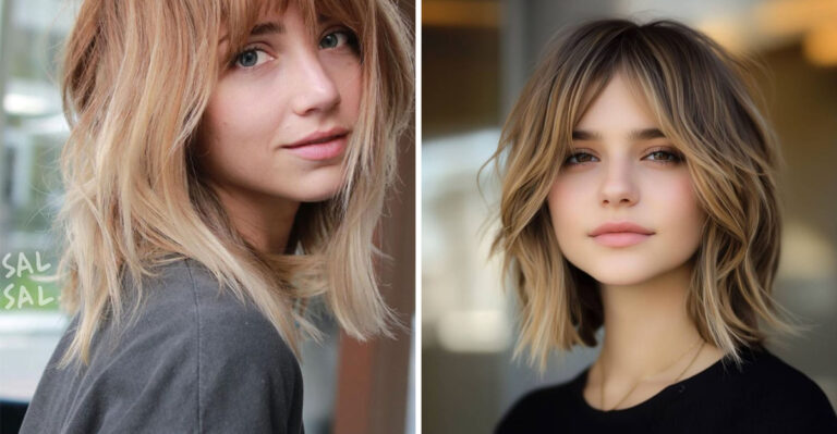 15 On-Trend Shaggy Lobs That Look Amazing on Round Faces