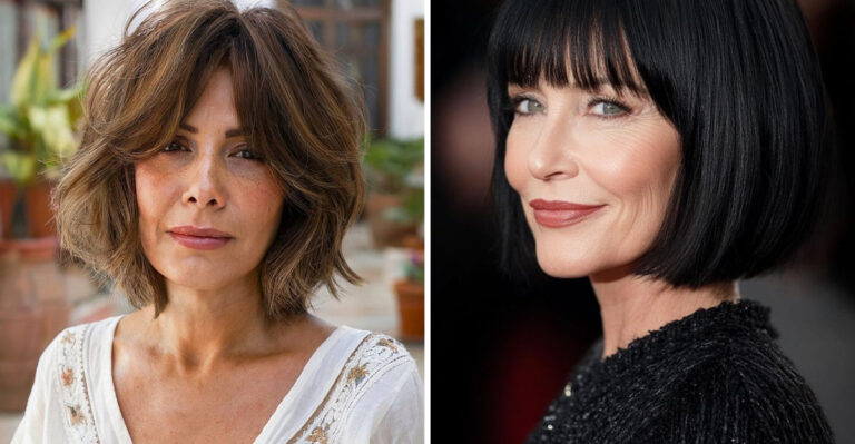 15 Stylish and Easy Bob Haircuts with Bangs for Mature Women