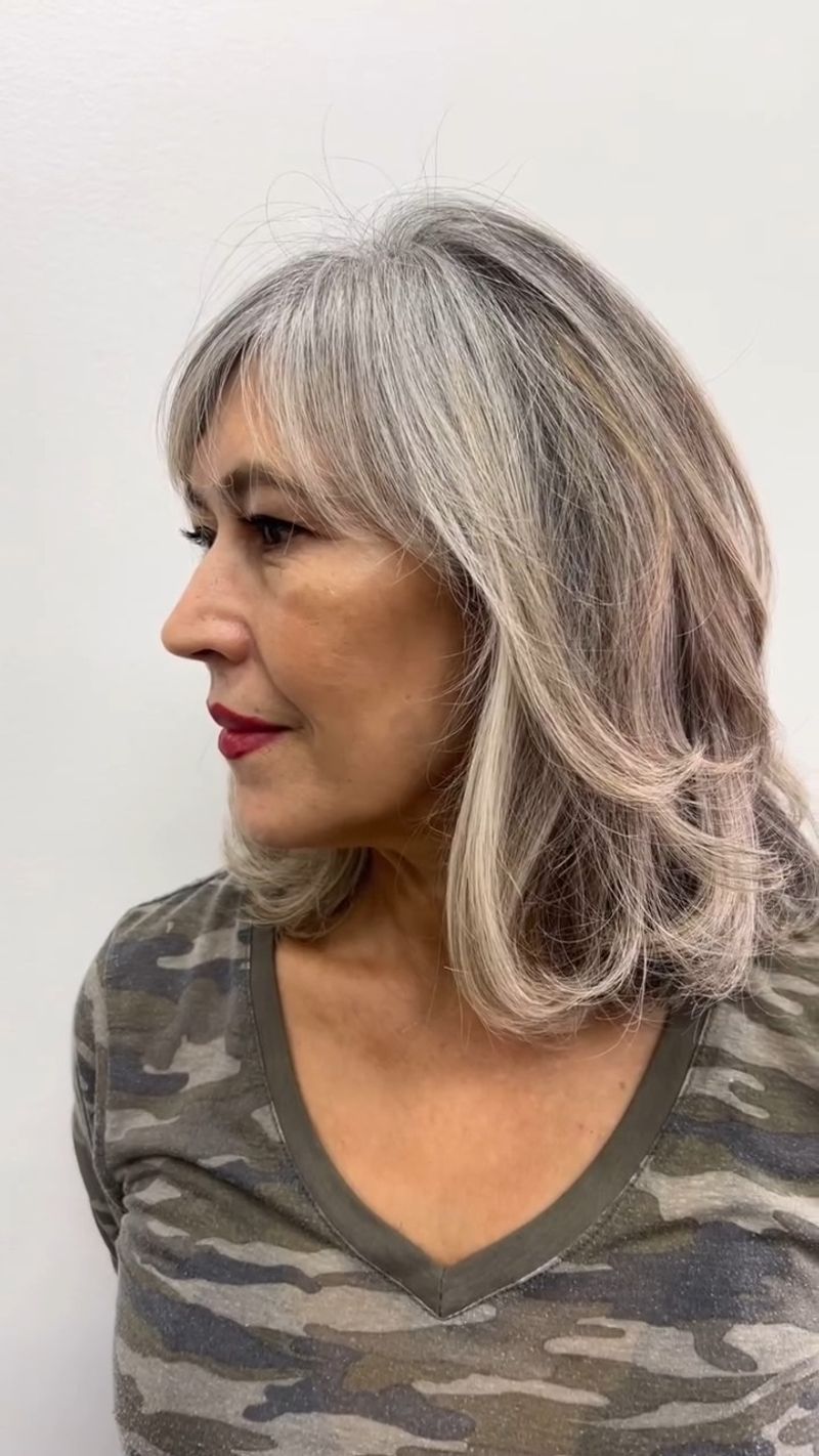 Layered Bob with Soft Fringe