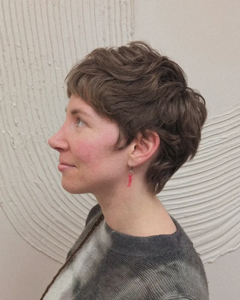 The Classic Pixie with Side-Swept Bangs