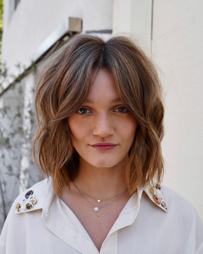 The Modern Bob with Curtain Bangs