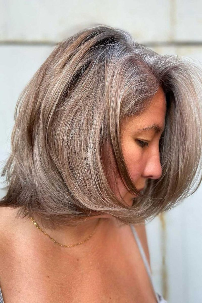 Rounded Layers For Fine Hair