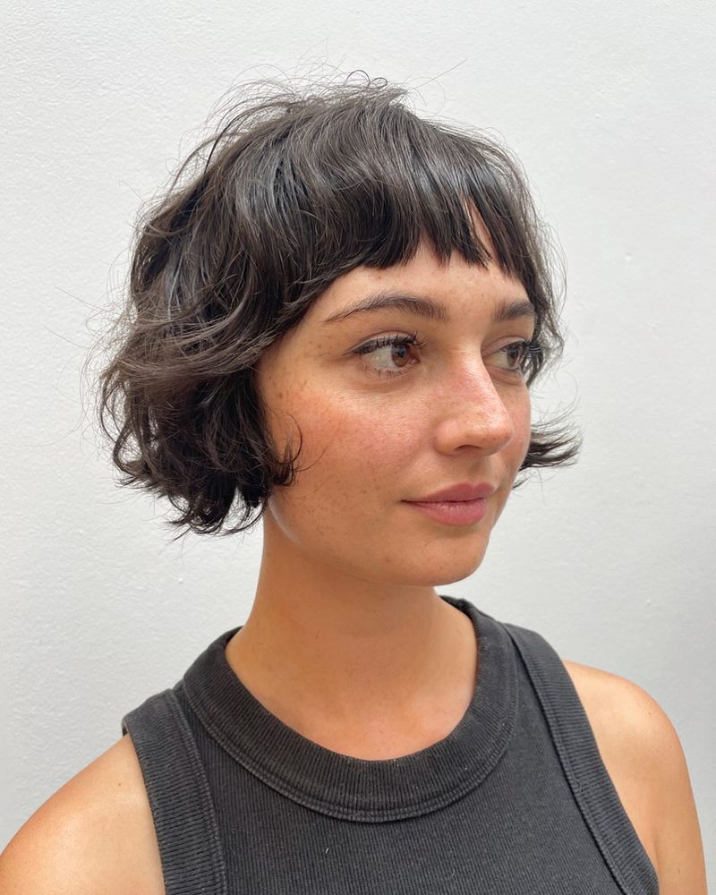 Textured Crop with Piece-y Fringe