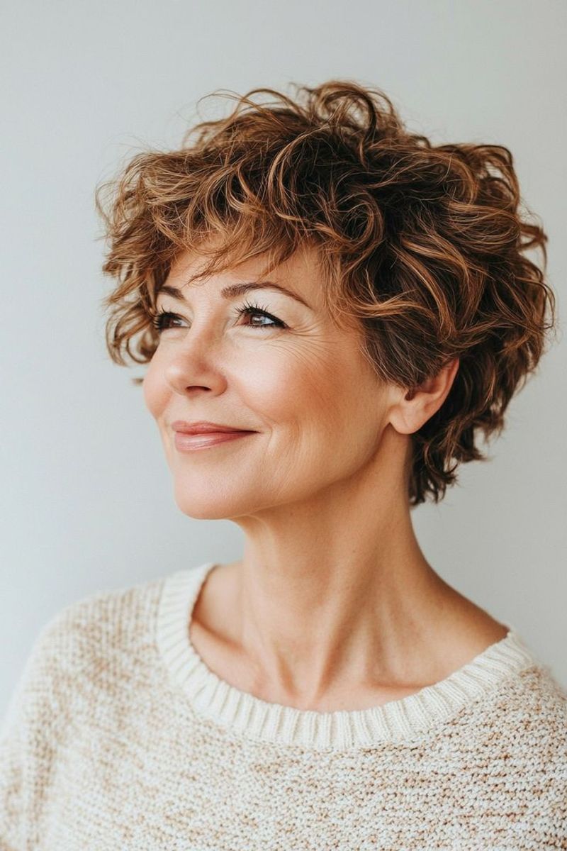 Curly Pixie with Length