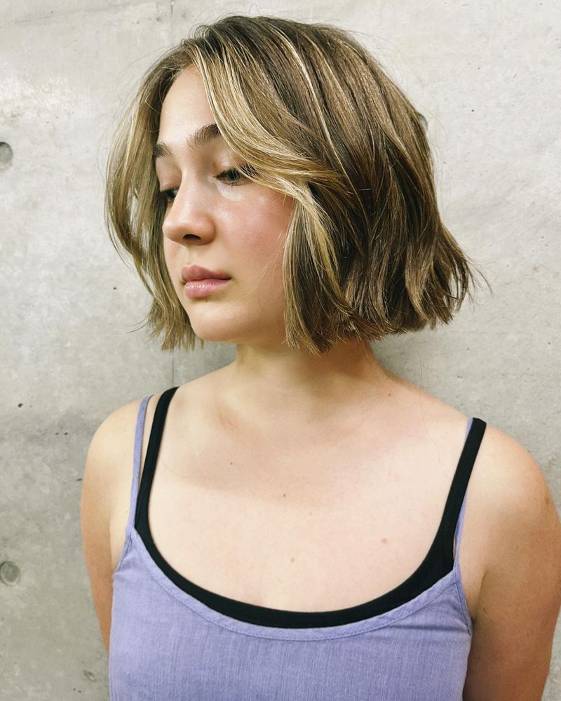 French Bob with Curtain Bangs