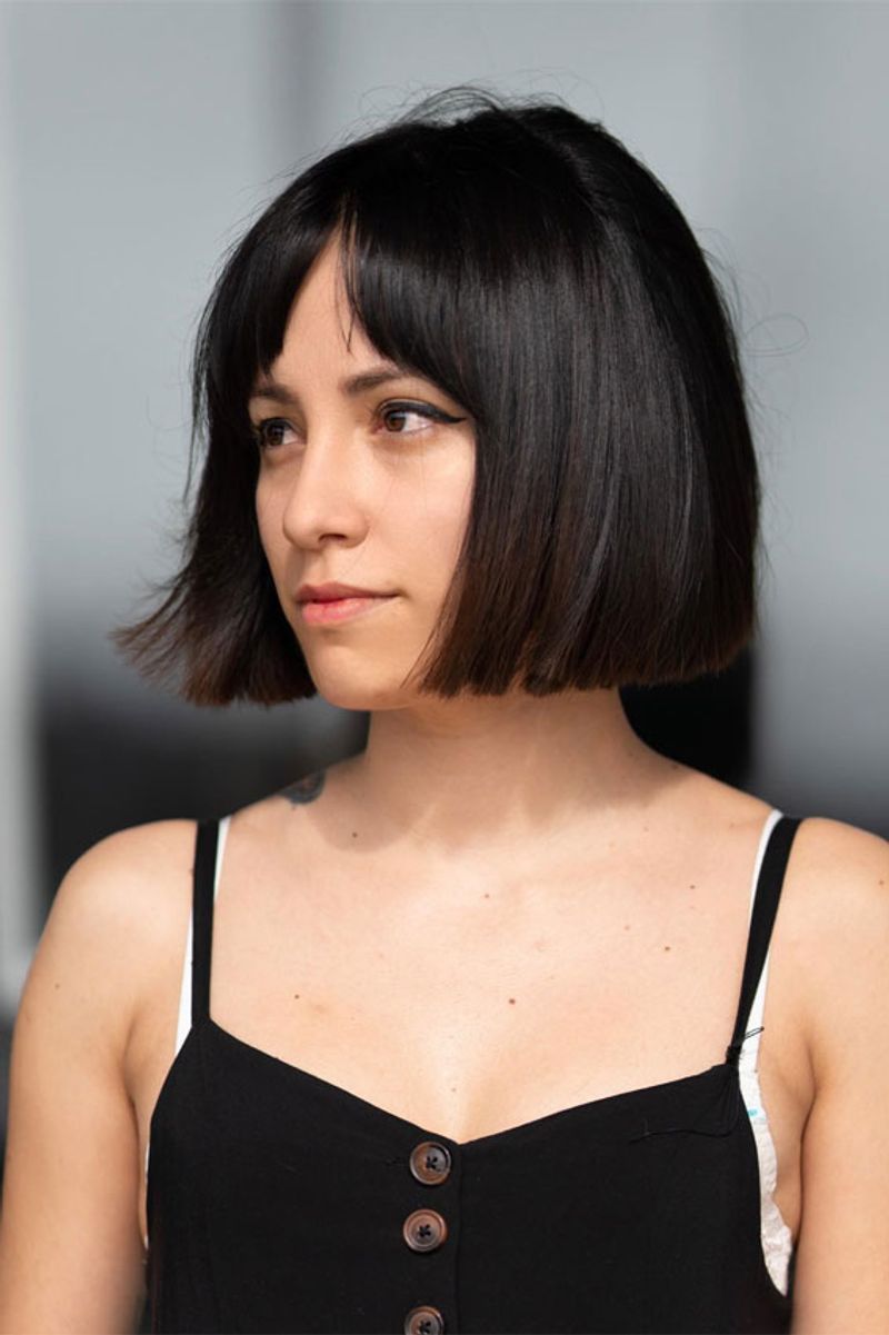 Blunt Bob with Micro-Bangs