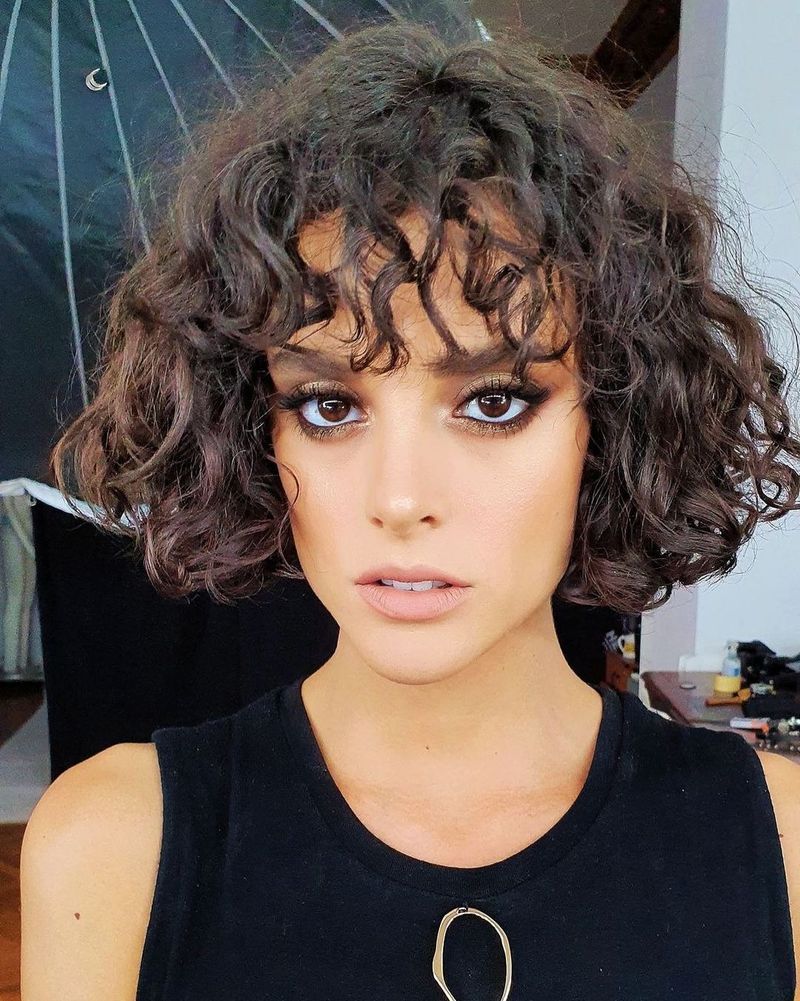 Curly Bob with Curly Fringe