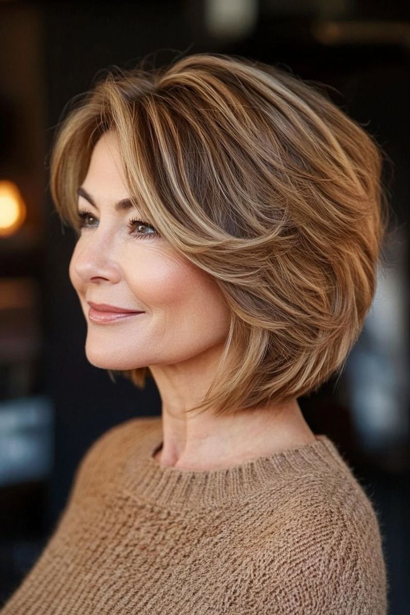 Graduated Bob with Face-Framing Highlights