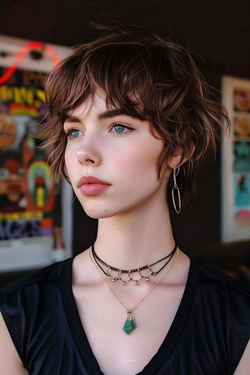 Bohemian Pixie with Microbangs