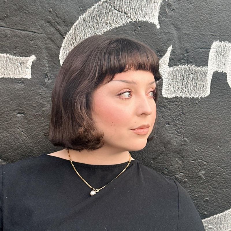 Blunt Bob With Micro-Bangs