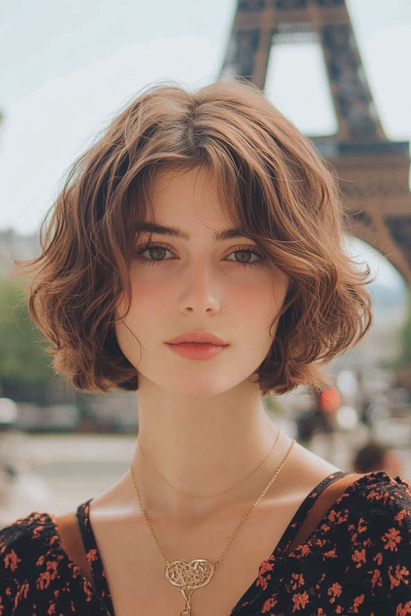 French Bob with Natural Curls