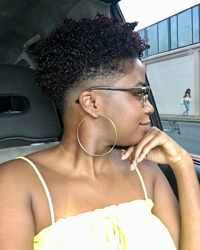 Tapered Sides with Curly Mohawk
