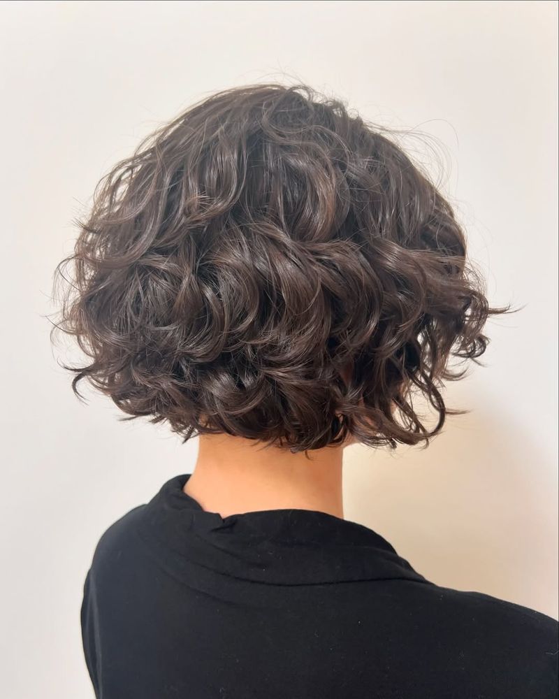 Curly Frayed Bob