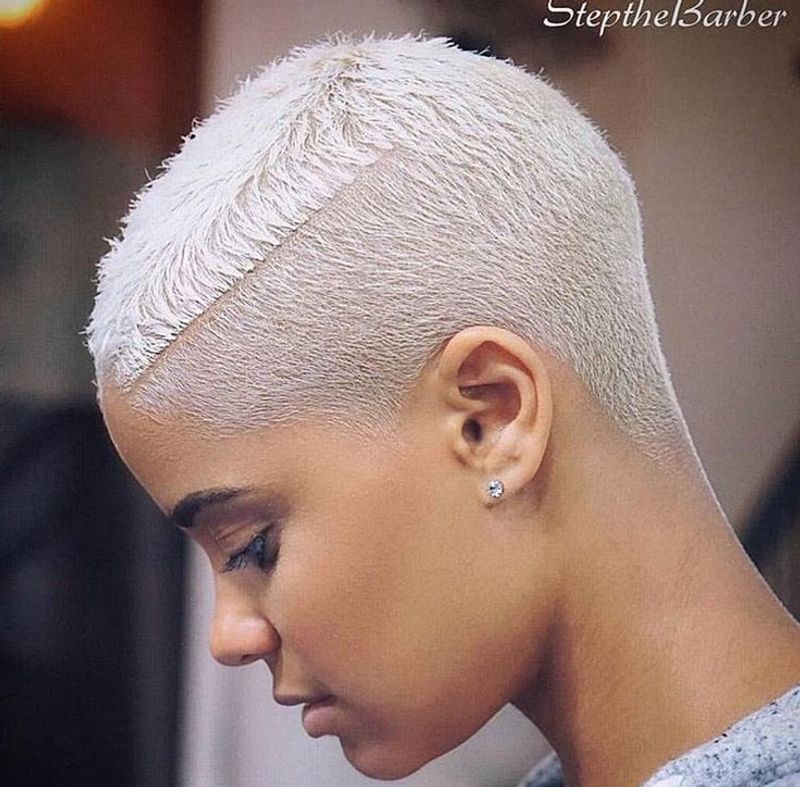 Platinum Blonde Buzz Pixie