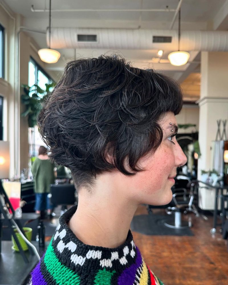 Pixie Cut With Textured Fringe